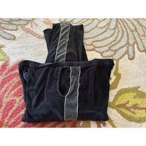Vtg Stacy Adams Black Silver velour track Leisure Pants 3XL Men's
